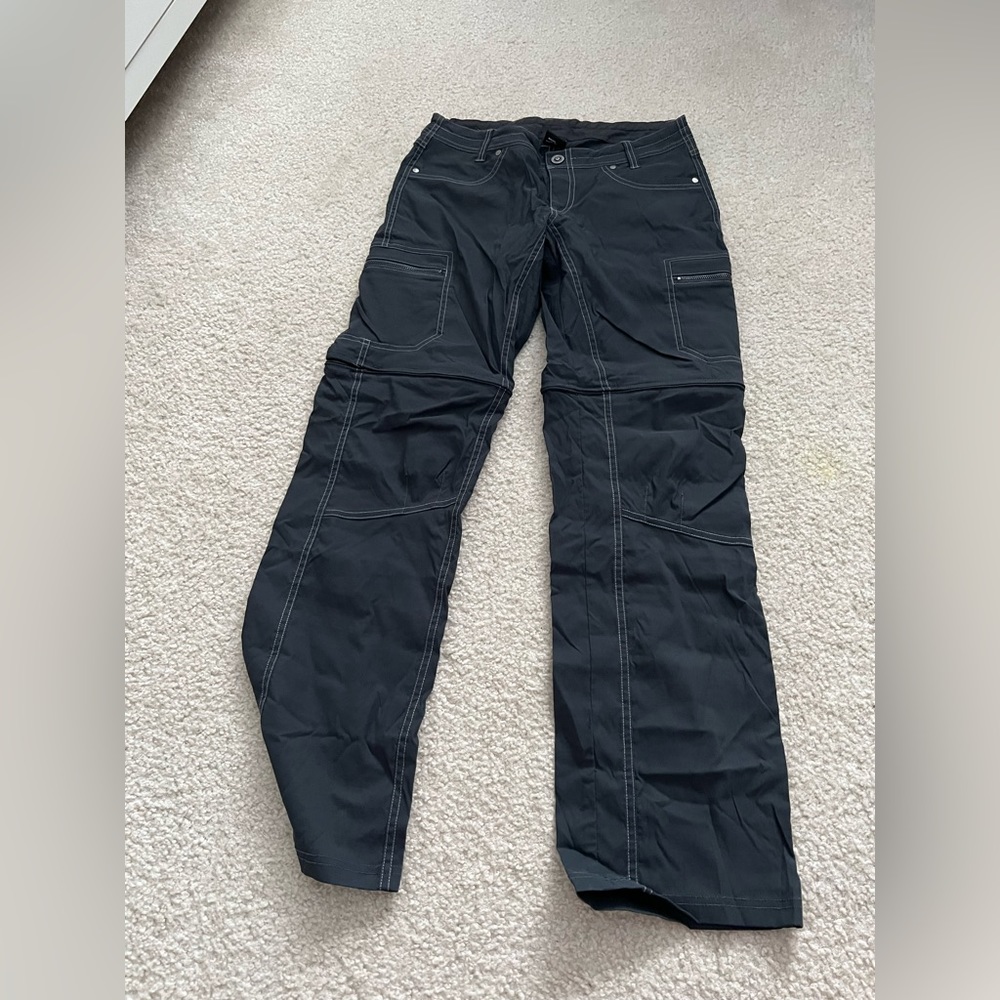 black kuhl hiking pants attachable pant leg
